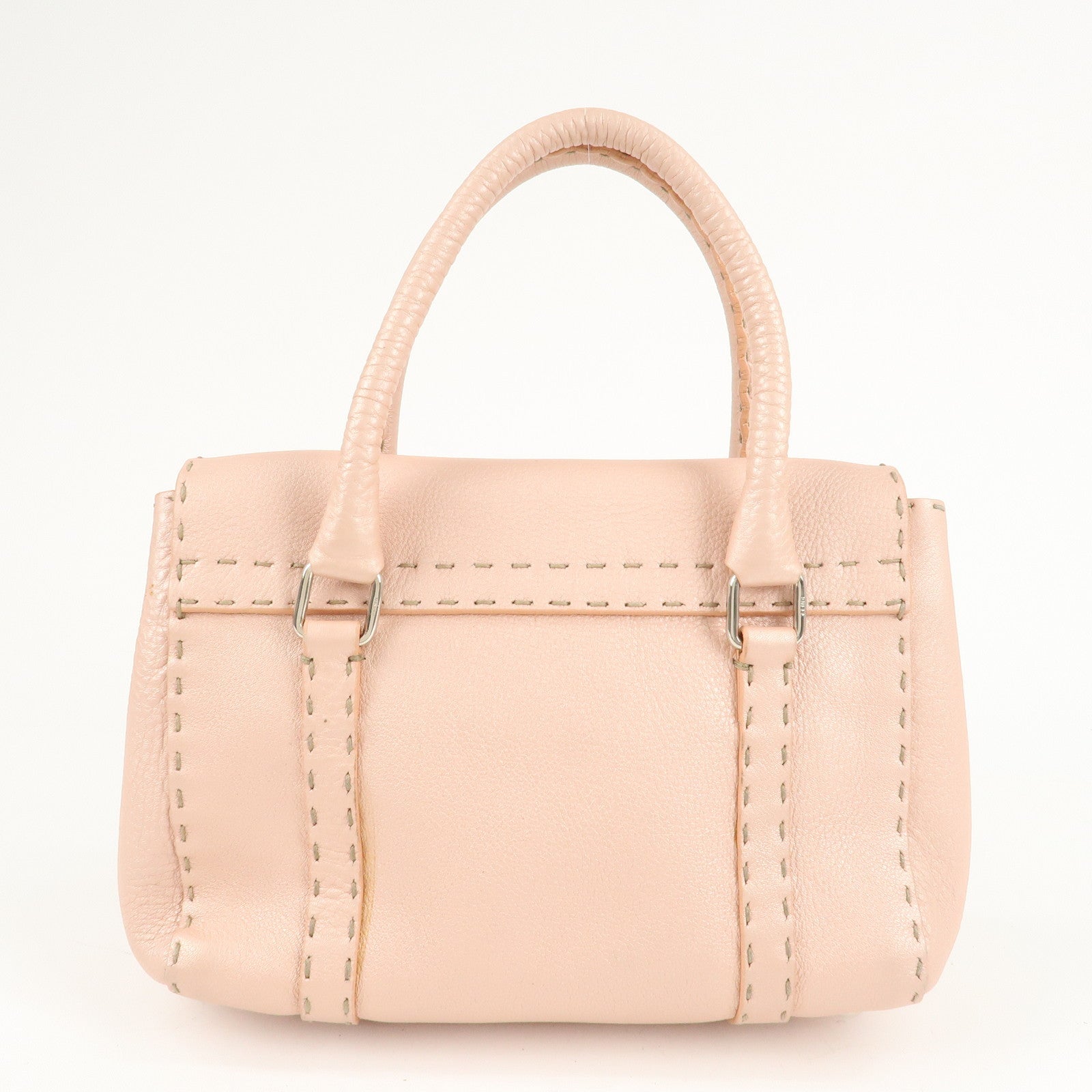 Fendi Selleria Leather Mini Linda Hand Bag Pink