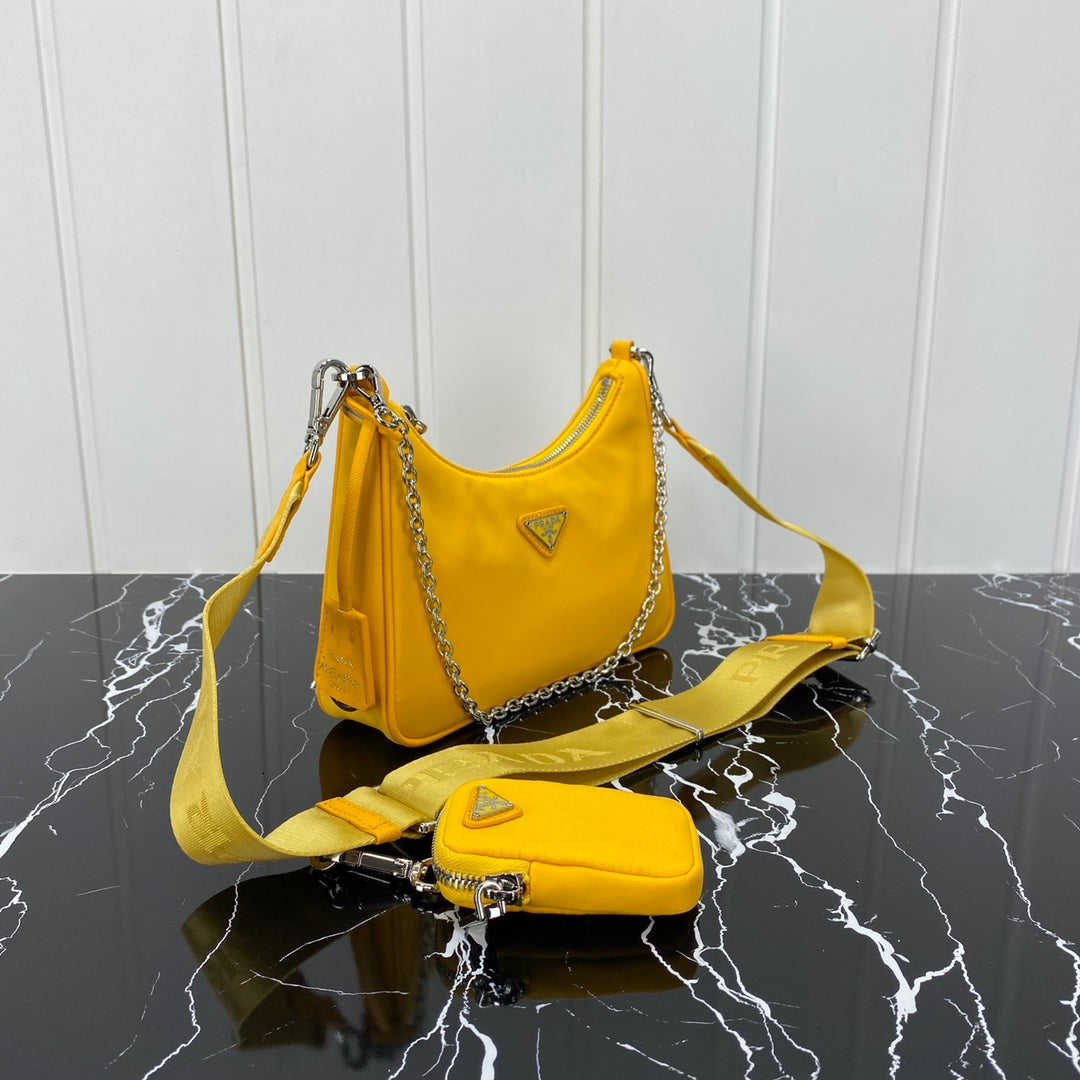 PRA HOBO 22 BAG IN Amber Yellow Re-nylon