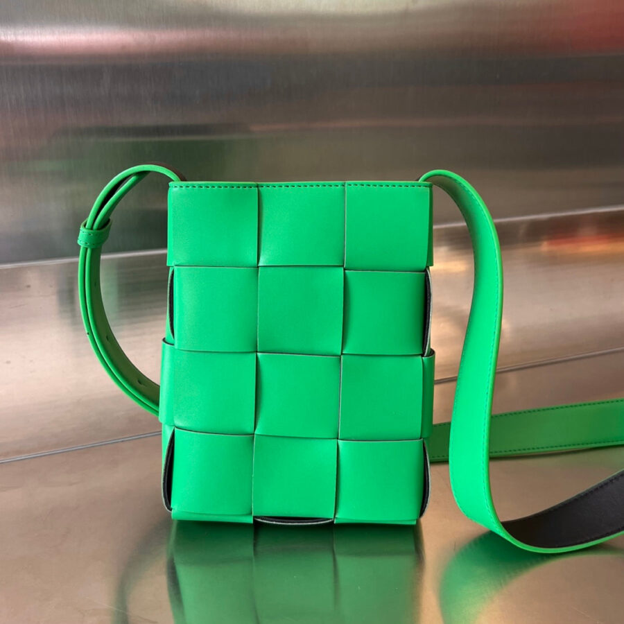 PHONE BAG 18 IN PARAKEET LAMBSKIN | Studio Nafay
