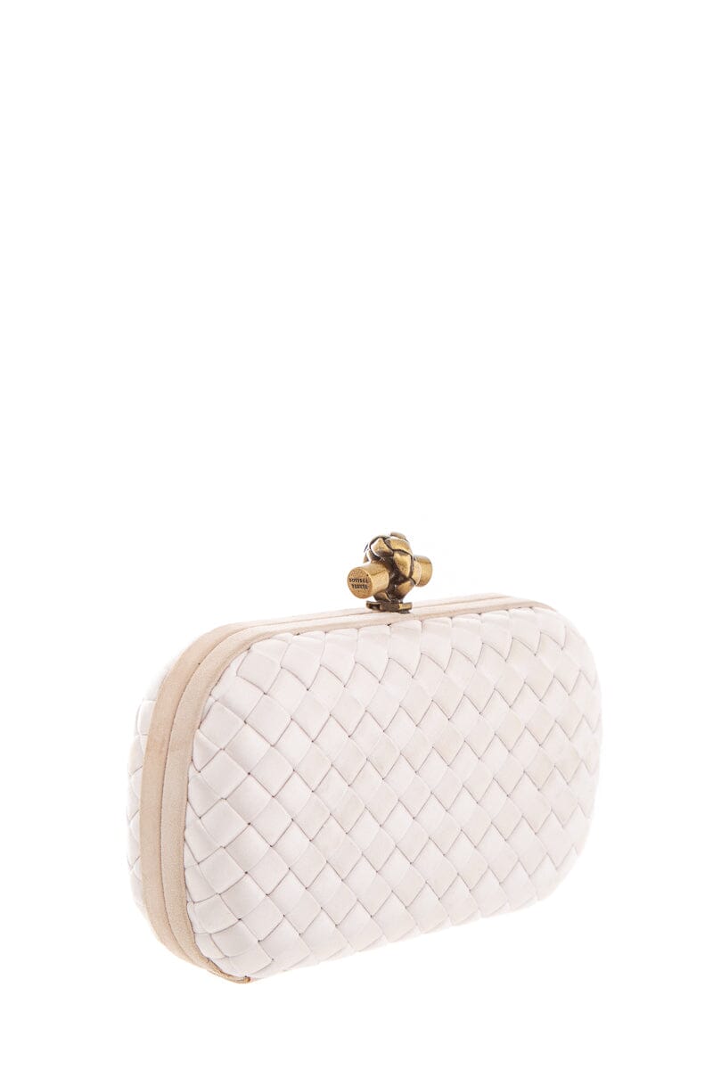 Bottega Veneta Blush Intrecciato Satin Clutch - Product Image 2