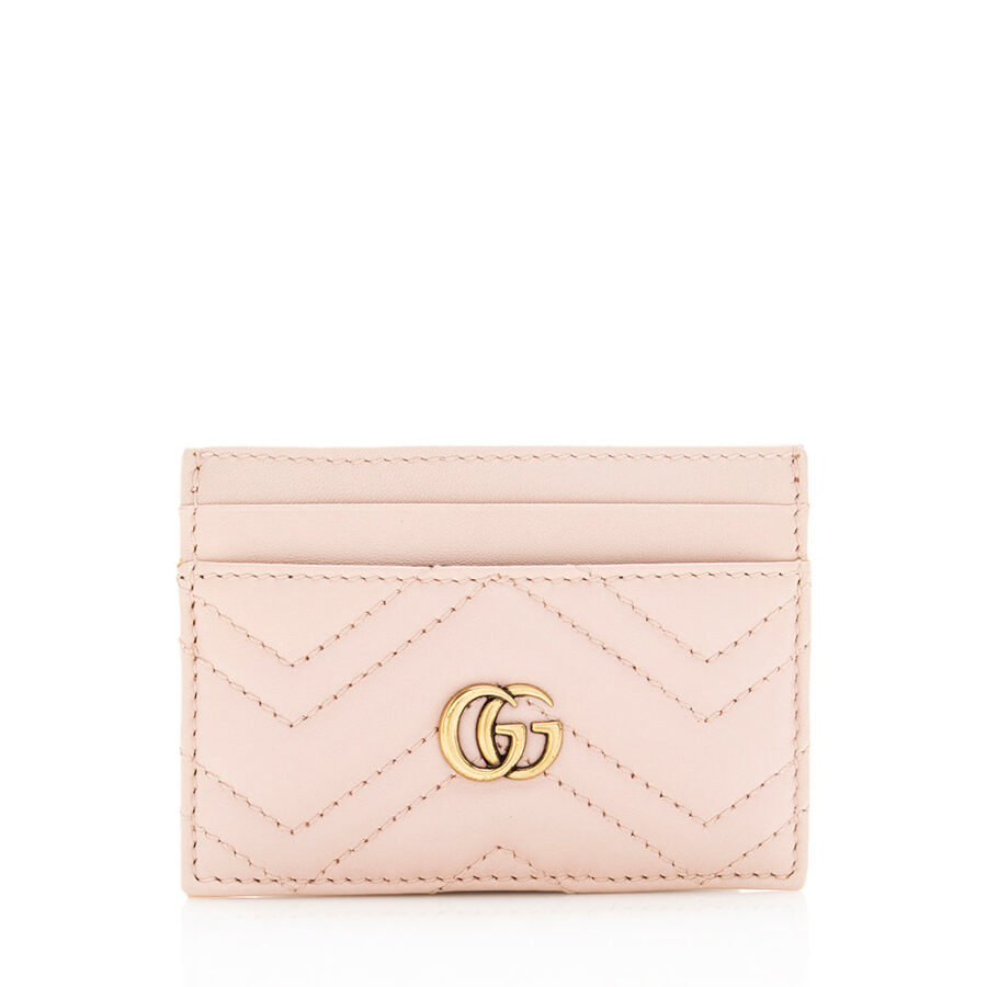 Gucci Matelasse Leather GG Marmont Card Case | Studio Nafay