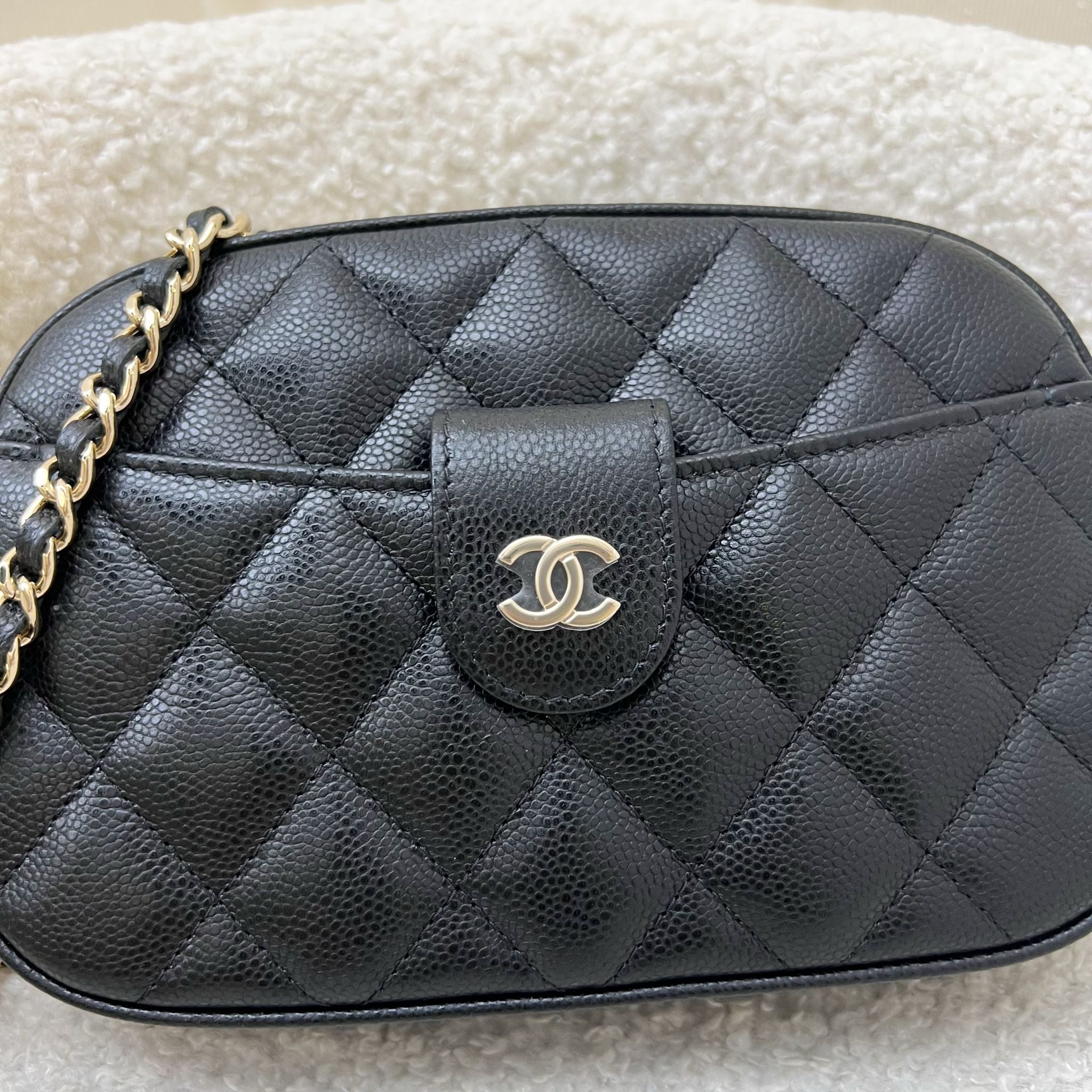 Chanel 24S Mini Camera Bag In Black Caviar And LGHW