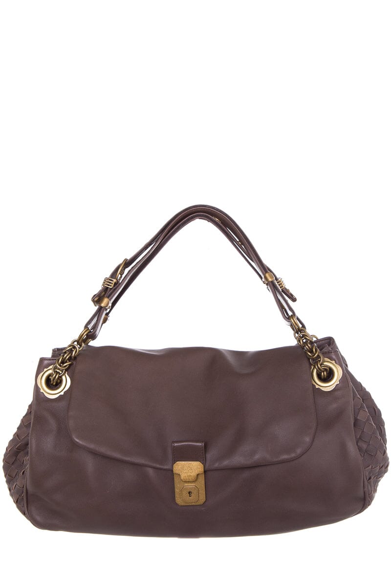 Bottega Veneta Accordion Flap Intrecciato Mushroom Handbag - Product Image 2