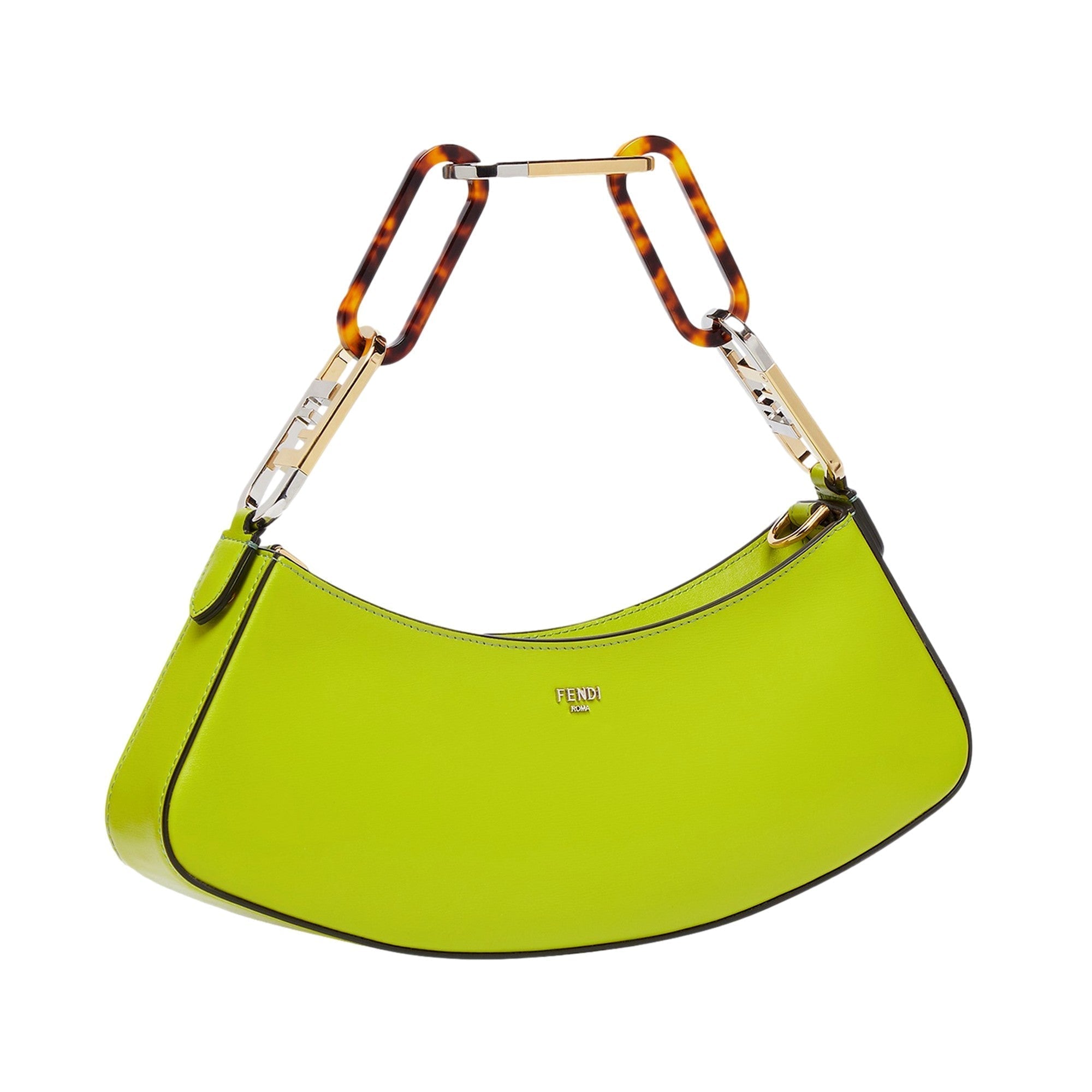 Fendi O’Lock Swing Wasabi Green Calf Leather Small Hobo Shoulder Bag